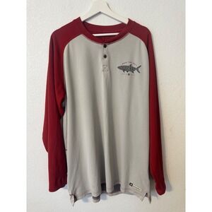 Howler Brothers‎ Men's Henley Long Sleeve Fishing Shirt XXL Graphic Top